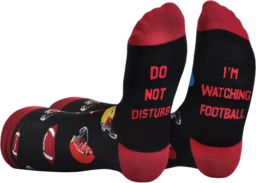 Miniatura 103 de AGRIMONY Calcetines divertidos con texto en inglés «Do Not Disturb Gaming» para hombres, mujeres, adolescentes, niños, Pascua, padres, cumpleaños