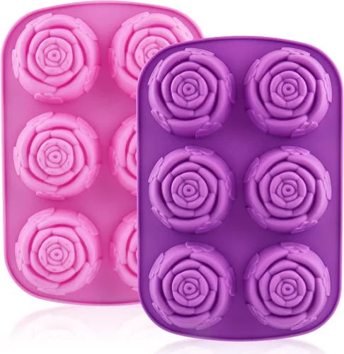 Miniatura 15 de Lerykin Kit de 2 moldes de jabón rectangulares con cortadores, molde de silicona flexible de 42 onzas con caja de madera, raspador ondulado y recto