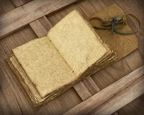 Miniatura 7 de SH SHIFAA HANDICRAFT Diario de cuero antiguo hecho a mano con borde de cubierta vintage de papel encuadernado en cuero, diario del libro de sombras