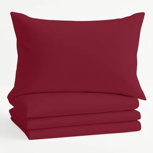 Miniatura 24 de Comfort Beddings Juego de 4 fundas de almohada estándar, 100% algodón orgánico, 600 hilos, fundas de almohada de algodón marrón de alta calidad