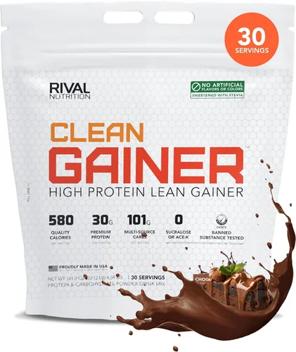 Miniatura 17 de RIVAL NUTRITION Clean Gainer Proteína en Polvo – 2.27KG Caramelo Salado – Alta Proteína para Masa Magra y Ganancia de Peso 550 Calorías, 30g