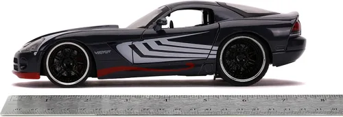 Miniatura 8 de Jada Marvel 1:24 Dodge Viper - Coche fundido a presión con figura de veneno de 2.75 pulgadas, juguetes para niños y adultos