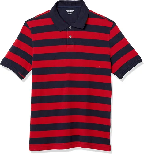 Tienda Essentials - Camiseta polo de algodón de piqué de ajuste regular para hombre disponible en tallas para hombres grandes y altos