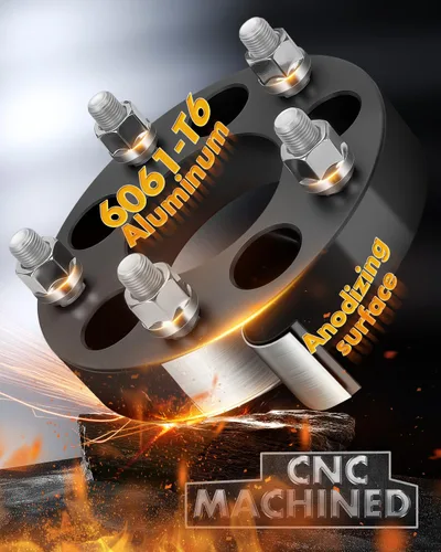 Miniatura 6 de Dynofit Adaptadores de rueda de 5 x 4.5 a 5 x 5 pulgadas de 1.25 pulgadas, 4 piezas para ruedas Jeep Jk Wk Wj Xk en Tj Yj Kk Xj Mj Kj Zj