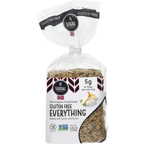 Miniatura 3 de Sigdal Bakeri All Natural Norwegian Crispbread - Galletas sin OMG, veganas, sin azúcar, alta fibra, bajas en carbohidratos, altas en proteínas