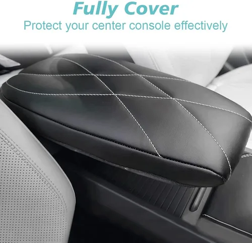 Miniatura 5 de BestEvMod Funda para reposabrazos de consola central compatible con Mustang Mach-E Mach e 2021 2022 2023, accesorios interiores, protector de cuero