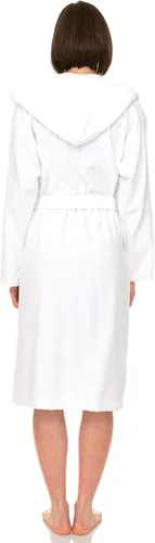 Miniatura 2 de TowelSelections Bata de baño con capucha de algodón de alta calidad para mujer, batas de tela de rizo suave para mujer, XS-3X