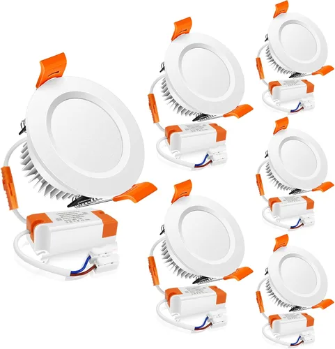 Miniatura 22 de Lámpara LED Downlight de 2 pulgadas, kit de luz de techo regulable de 3 W, luz blanca ultra cálida de 2700 K, luces LED blancas CRI80