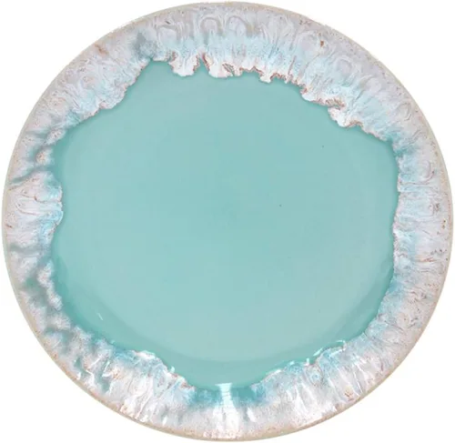Miniatura 6 de Casafina Plato de cerámica de cerámica de 11 pulgadas, colección Taormina, aguamarina, apto para microondas y lavavajillas, acristalamiento seguro