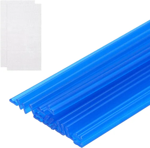 Miniatura 13 de MECCANIXITY 20 varillas de soldadura de plástico, tiras de reparación de soldadura PP de 20 pulgadas con malla de refuerzo para parachoques de Rojo