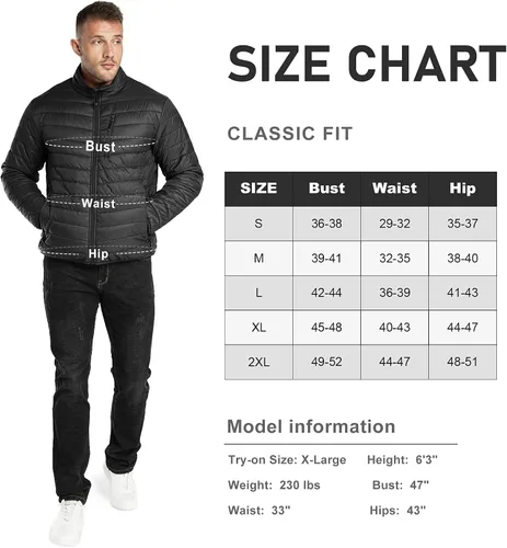 Miniatura 7 de 33,000ft Chaqueta acolchada ligera y plegable para hombre
