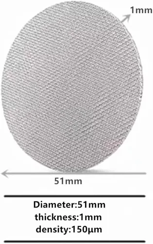 Miniatura 2 de 2 piezas de pantalla de disco espresso de 51 mm, placa de malla de filtro de café reutilizable de acero inoxidable de 1 mm de espesor para cesta