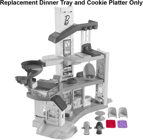 Miniatura 3 de Piezas de repuesto para Fisher-Price Little People Barbie Dreamhouse Playset - HCF61 ~ Bandeja de repuesto para cena y bandeja para galletas