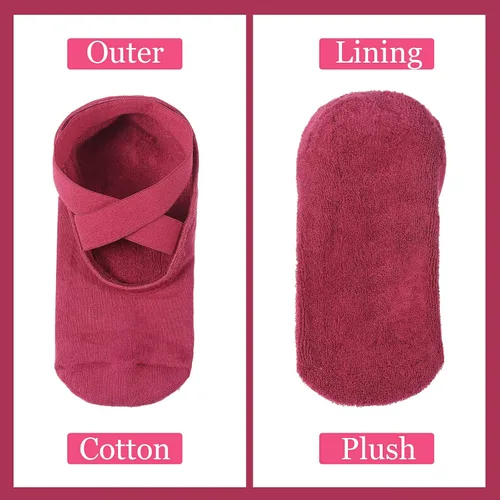 Miniatura 9 de Geyoga 6 pares de calcetines de pilates para mujer, calcetines de barre para yoga, ballet, baile, calcetines antideslizantes con correas de agarre