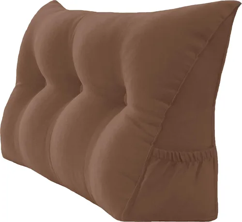 Miniatura 38 de Peachwell Almohada triangular de lectura para reposo en cama, cojín reforzador grande para cabecero, respaldo, almohada de cuña con funda extraíble