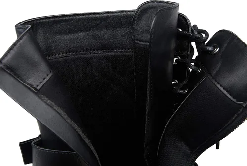 Miniatura 4 de Vepose Botas de combate militares de 28 a media pantorrilla para mujer con bolsillo tipo billetera para cuchillo de tarjetas