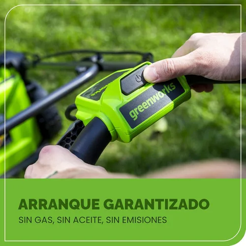 Miniatura 6 de Greenworks Cortacésped inalámbrico de 40 V y 17 pulgadas, motor sin escobillas, batería de 4.0 Ah y cargador (más de 75 herramientas compatibles)