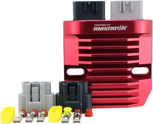 Miniatura 4 de RMSTATOR Kit de solución, estator generador + regulador rectificador universal de aluminio mecanizado rojo serie repuesto para Aprilia RSV/Tuono