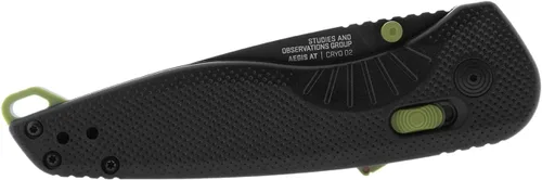 Miniatura 5 de SOG Aegis at Tanto - Cuchillo de apertura plegable de bolsillo para exteriores, bloqueo ambidiestro at-XR con mango ergonómico, hoja de acero D2