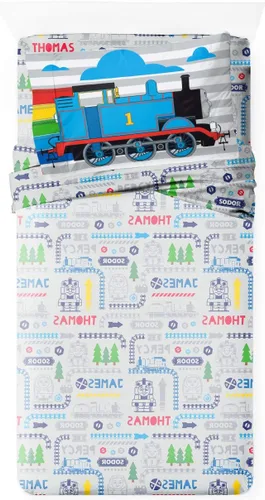 Miniatura 2 de Jay Franco Thomas & Friends Stitch in Time - Juego de sábanas infantiles, de microfibra y resistentes a la decoloración, 3 piezas, ropa de cama