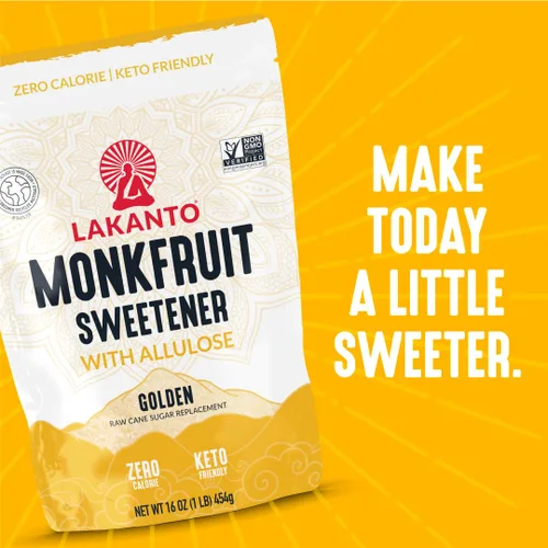 Miniatura 7 de Lakanto Golden Monk Fruit Sweetener con alulosa, sustituto de azúcar de caña cruda del extracto de fruta de monje, reemplazo de azúcar crudo