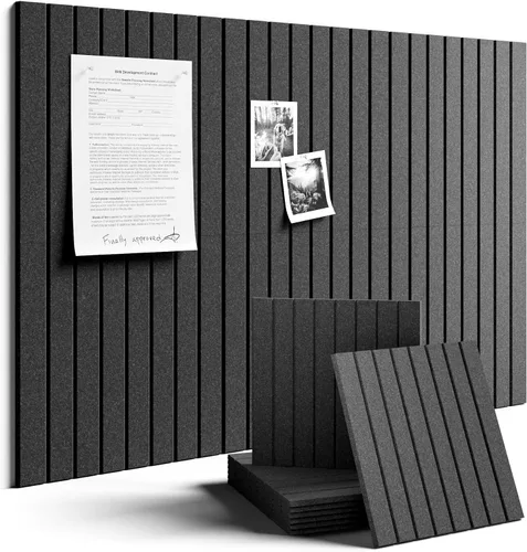 Miniatura 49 de Tablero de anuncios de fieltro grande de 36 x 24 pulgadas, alternativa al tablero de corcho – Paquete de 6 con 40 pestañas adhesivas extraíbles