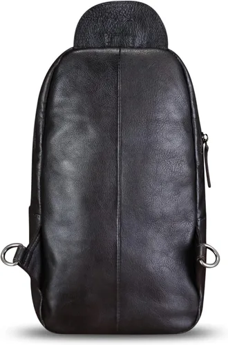Miniatura 3 de Bolso de cuero genuino para hombres y mujeres, bolso cruzado de cuero vintage, Café