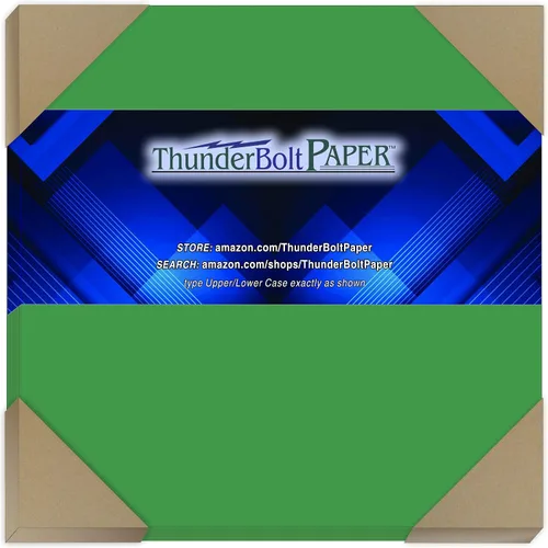 Miniatura 17 de 125 verde brillante 65lb Cubierta Papel de tarjeta – 3" x 5" (3X5 pulgadas) Foto Card Tamaño del marco – 65 libras/libra peso ligero cartulina