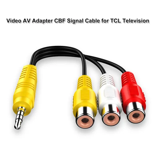 Miniatura 4 de Cable RCA de 0.138 in a 3, cable adaptador de componente AV de video de repuesto para TCL TV, adaptador de entrada de 3 RCA a AV - 9.1 in/9 pulgadas