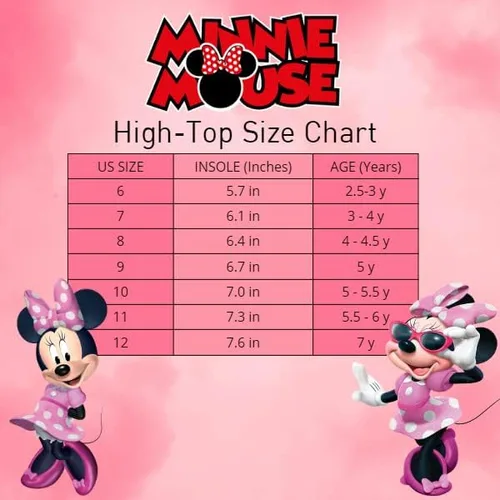 Miniatura 7 de Minnie Mouse Frozen Encanto - Tenis casuales de lona para niños y niñas Anna Elsa Maribel (tallas 6-12 para niños pequeños - niño pequeño)