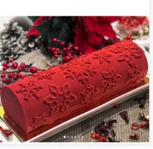 Miniatura 5 de Kit de patrón de copo de nieve de Navidad, tapete de textura, molde de silicona para tartas, mousse, postre, utensilios para hornear
