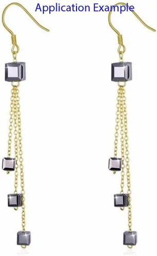 Miniatura 6 de 2 hebras checas de cristal en forma de cubo facetado sueltas cuentas espaciadoras a granel 0.236 in (0.24 pulgadas) Peridot Shimmer (190-196 piezas)