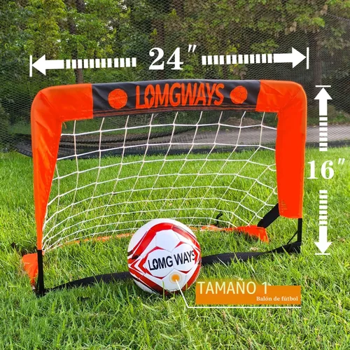 Miniatura 2 de LOMGWAYS Soccer Goal – Foldable Frame Net for Kids + Youth – Indoor + Outdoor Soccer Goal with Carry Bag – Easy Set up – Multiple Sizes for Practice