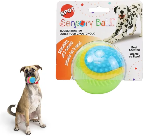 Miniatura 19 de Bola de juguete para perros Ethical Pets Sensory Ball, 2.5", Colores Variados