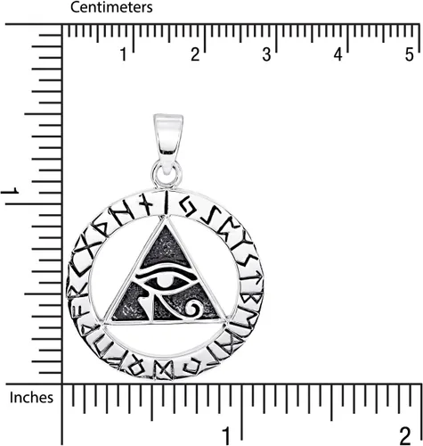 Miniatura 3 de WithLoveSilver - Colgante de plata de ley 925 con forma de ojo egipcio antiguo de Horus, símbolo de protección, Plata esterlina