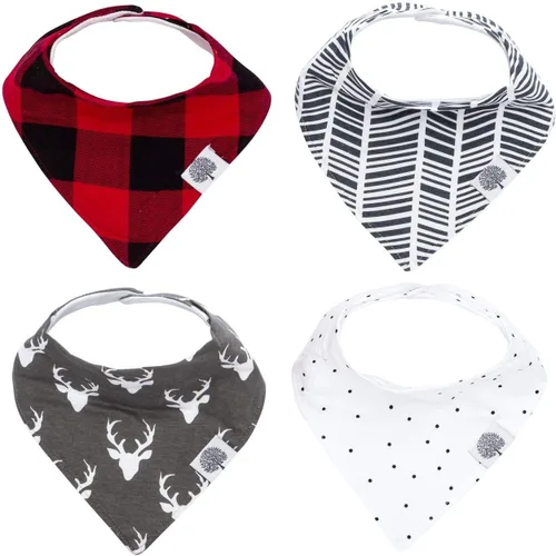 Miniatura 10 de Parker - Baberos tipo bandana para bebé, paquete de 4 baberos para niños, niñas, unisex Nube
