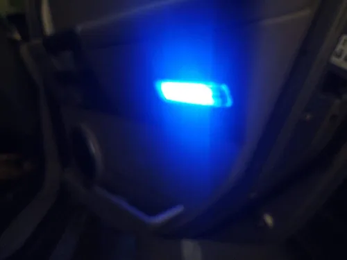 Miniatura 8 de iJDMTOY Lentes transparentes de 36 luces LED azules para puerta lateral de cortesía, compatibles con camiones GM SUV, Escalade Avalanche Silverado
