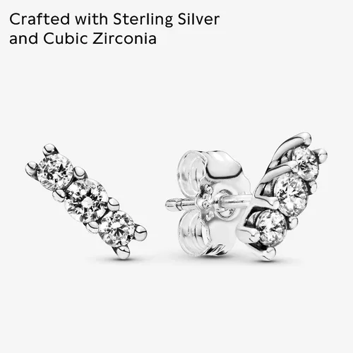 Miniatura 3 de PANDORA Sparkling Elegance Stud Earrings - Stunning Earrings for Women - Great Gift for Her - Sterling Silver & Cubic Zirconia