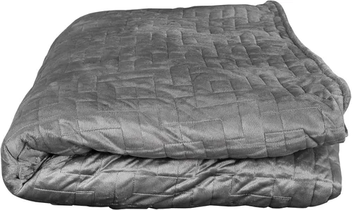 Miniatura 3 de Nova Microdermabrasion Manta con peso (48 x 72 pulgadas, 15 libras para 130-170 libras, color gris) Manta pesada para adultos y niños Algodón