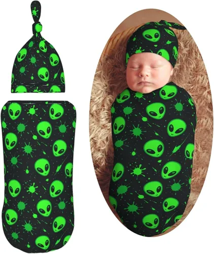 Miniatura 19 de Lindo patrón de dibujos animados de dinosaurios para recién nacido, manta para envolver con gorro, suave saco de dormir para bebé, elástico