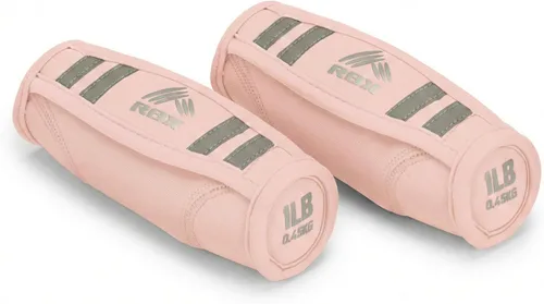 Miniatura 13 de RBX Par de pesas para caminar de 2 libras (1 libra cada una), pesas suaves con correas de seguridad reflectantes, agarre ergonómico y tela