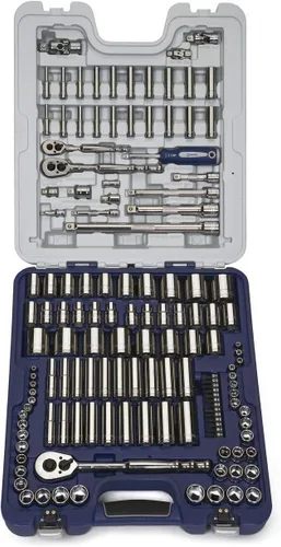Miniatura 4 de Williams Juego de 22 piezas con accionamiento de 3/8 pulgadas SAE y zócalos pasantes de pernos poco profundos métricos en estuche compacto, incluye