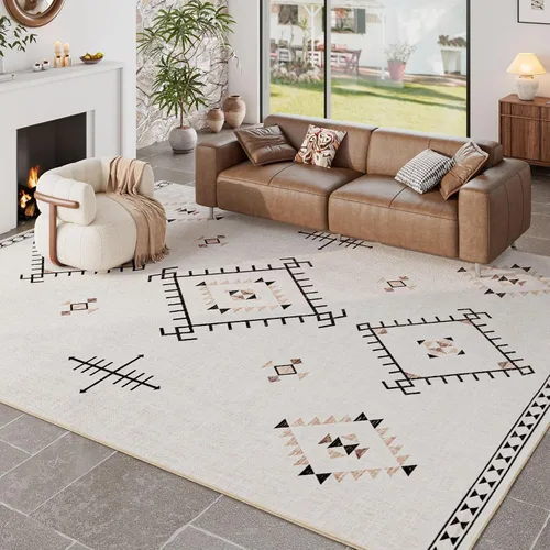 Miniatura 25 de ILANGO Alfombras de Área de Yute para Exteriores, Alfombras Tejidas Lavables para Patio 5'x7', Alfombras Naturales de Estilo Rústico para Áreas