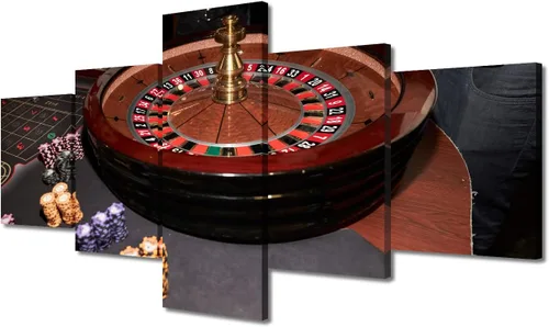 Miniatura 43 de TUMOVO 5 paneles para decoración del hogar, fichas apiladas, obras de arte modernas y contemporáneas grandes para bar, pub, club, fotos, tarjetas