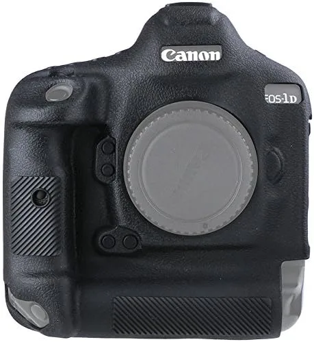 Miniatura 3 de Funda de cámara para Canon 1DX/1DX Mark II - Funda protectora de silicona para DSLR, jaula desmontable, a prueba de golpes, a prueba de polvo (negro)