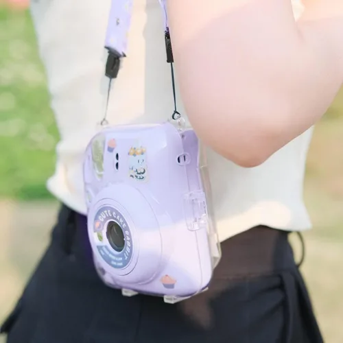 Miniatura 7 de Rieibi Funda transparente compatible con Fuji Instax Mini 12, funda de transporte para cámara instantánea Fujifilm Instax Mini 12 con bolsillo