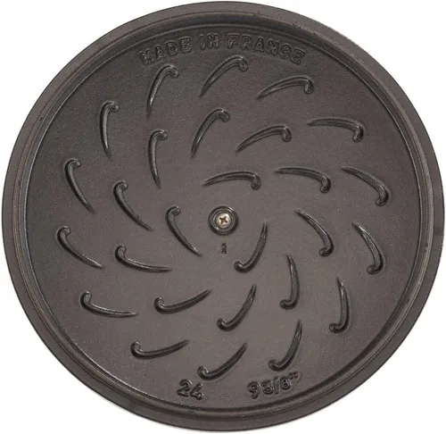 Miniatura 2 de Staub Horno holandés de hierro fundido, 3.75 cuartos de galón, sirve 3-4, fabricado en Francia, blanco