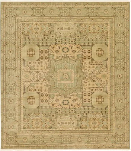 Miniatura 13 de Unique Loom Palace Collection - Alfombra rectangular (2 pies 2 pulgadas x 3 pies 1 pulgada, verde claro/marrón)
