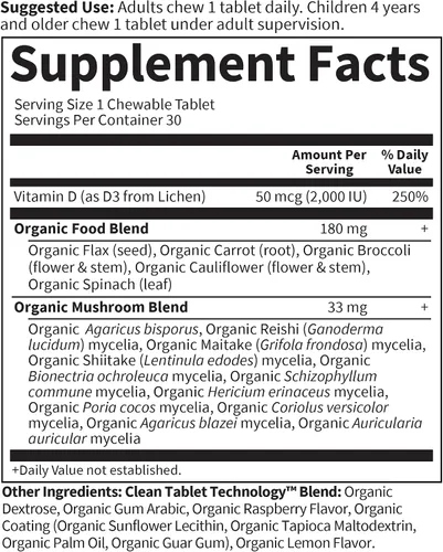 Miniatura 5 de Garden of Life Vitamin D3 - mykind Suplemento alimenticio integral vegano orgánico de vitamina D para el sistema inmune y salud ósea, 2000 IU