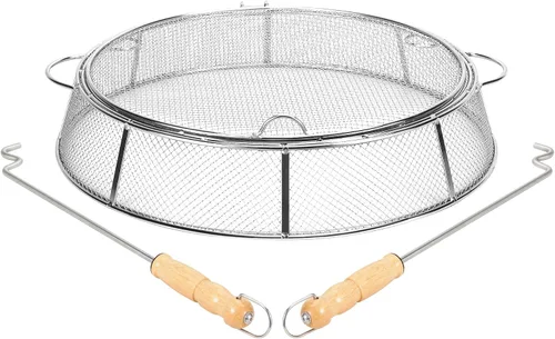 Pantalla protectora de chispas para fogatas, pantalla protectora de malla para estufa individual, accesorios portátiles para fogatas al aire libre,